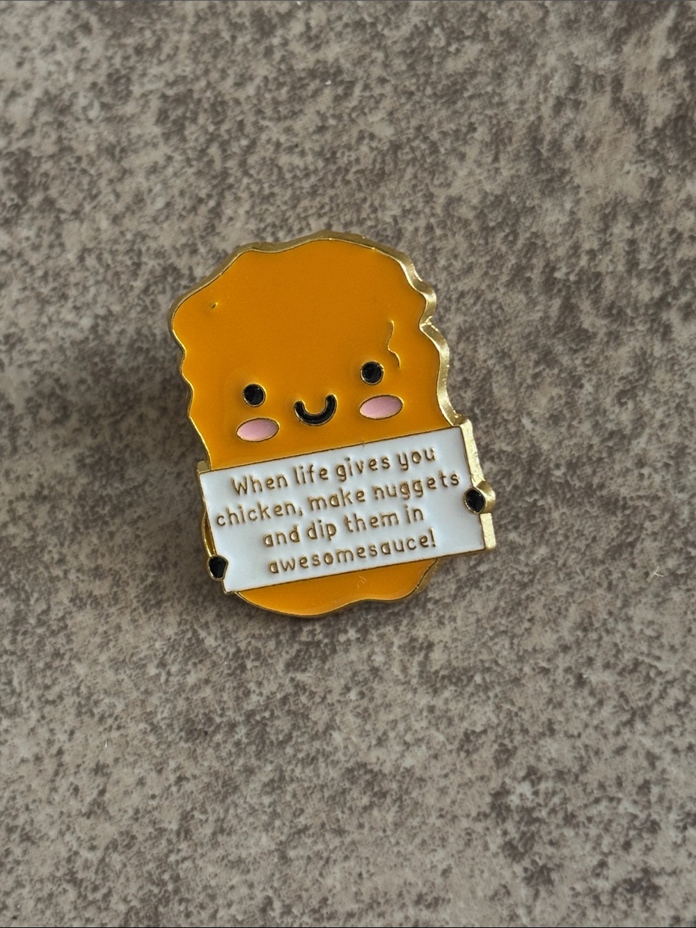 Chicken nugget lapel pin